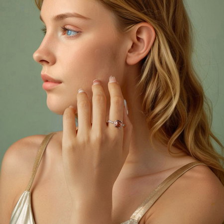 Inel argint elegant cu cristal [9]