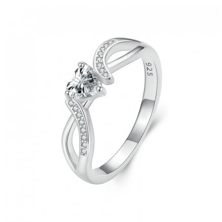 Inel argint elegant cu inimioara [17]