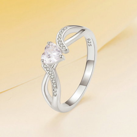 Inel argint elegant cu inimioara [2]