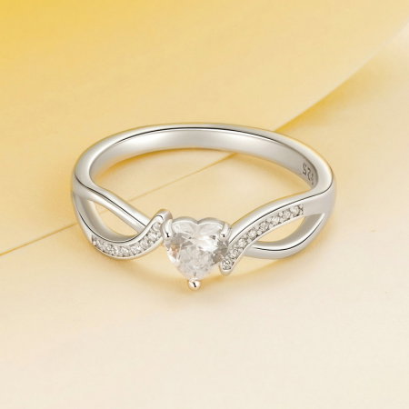 Inel argint elegant cu inimioara [4]