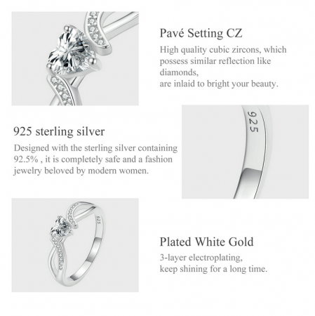 Inel argint elegant cu inimioara [15]