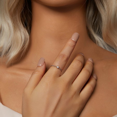 Inel argint elegant cu Moissanit [2]