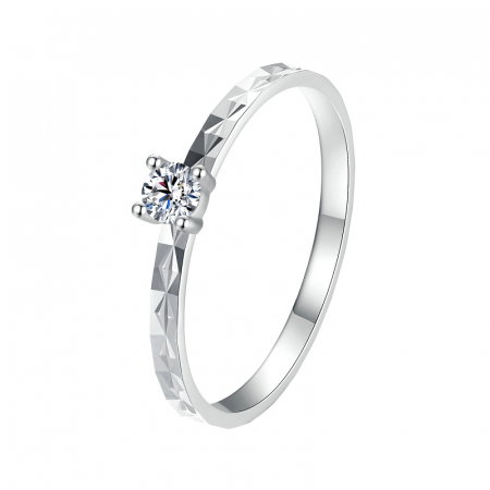 Inel argint elegant cu Moissanit