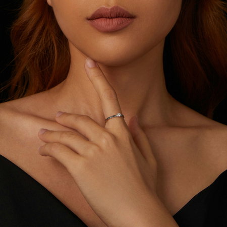 Inel argint elegant cu Moissanit [5]