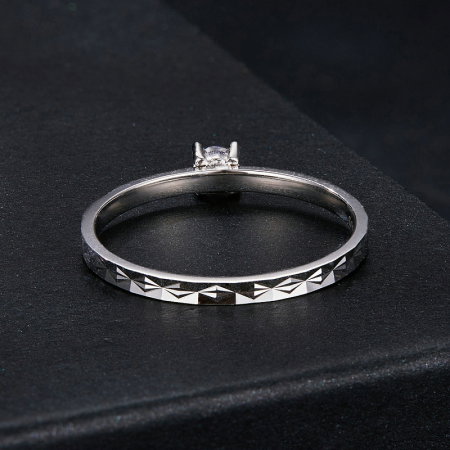 Inel argint elegant cu Moissanit [6]