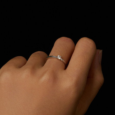 Inel argint elegant cu Moissanit [8]