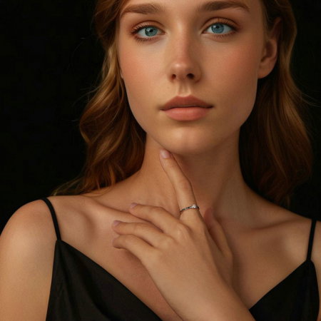 Inel argint elegant cu Moissanit [1]