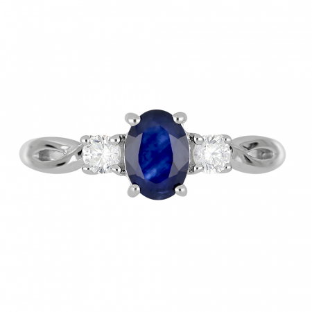 Inel argint elegant cu safir si zirconiu alb - IVA0086 [2]