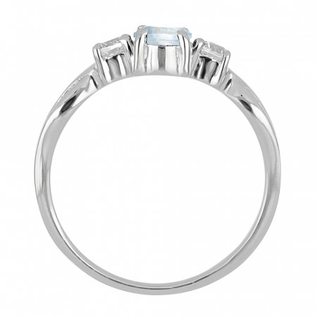 Inel argint elegant cu topaz si zirconiu alb - IVA0090 [1]