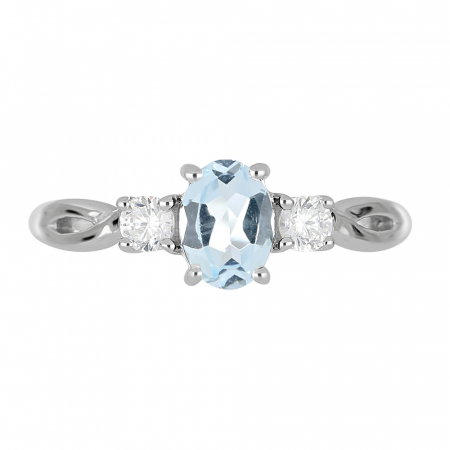 Inel argint elegant cu topaz si zirconiu alb - IVA0090 [3]