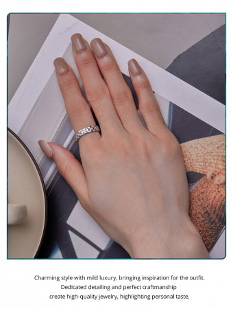 Inel argint elegant cu zirconii [8]