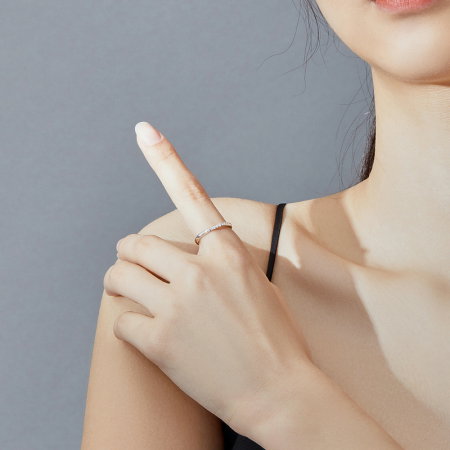 Inel argint elegant cu zirconii je t'aime [9]