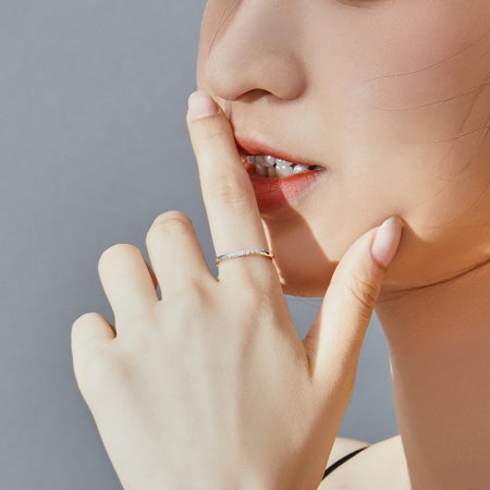 Inel argint elegant cu zirconii je t'aime [5]