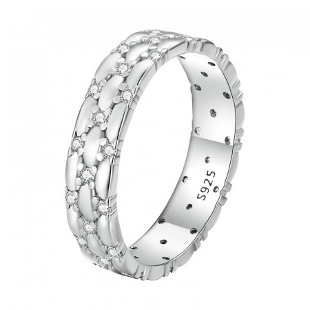 Inel argint elegant cu zirconii [1]