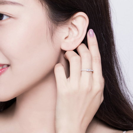 Inel argint elegant cu zirconii [6]