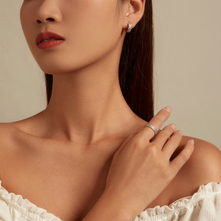 Inel argint elegant cu zirconii [5]