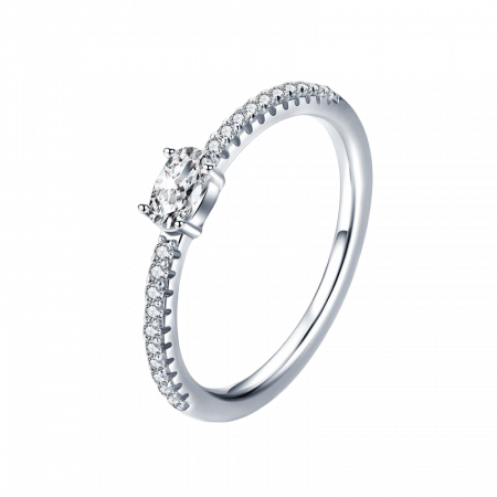 Inel argint elegant cu zirconii