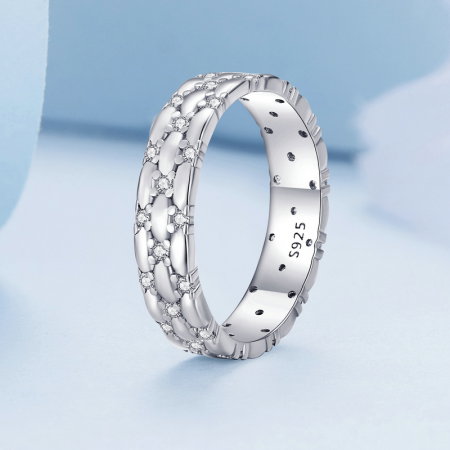 Inel argint elegant cu zirconii [2]