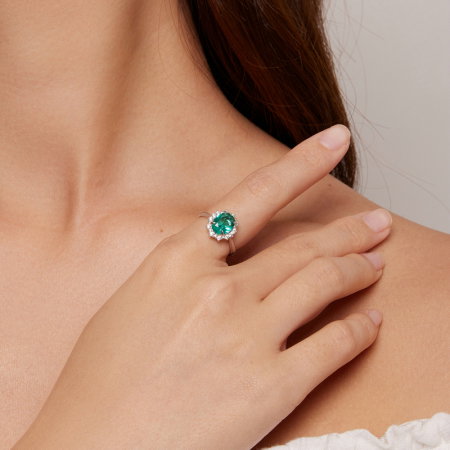 Inel argint elegant cu zirconiu turcoaz [1]