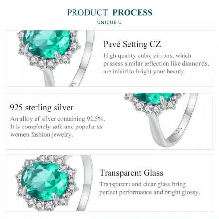 Inel argint elegant cu zirconiu turcoaz [11]