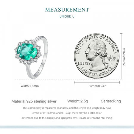 Inel argint elegant cu zirconiu turcoaz [13]