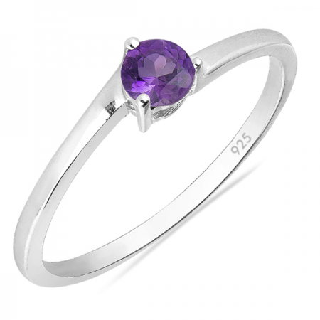 Inel argint Elinor, 925, cu ametist african - IVA0020 [0]
