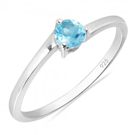 Inel argint Elinor, 925, cu topaz albastru elvetian - IVA0027 [0]