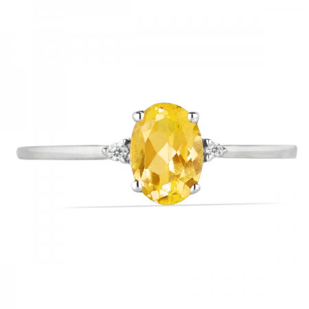 Inel argint Elisabeta, 925, cu citrina si zirconiu alb - IVA0045 [1]