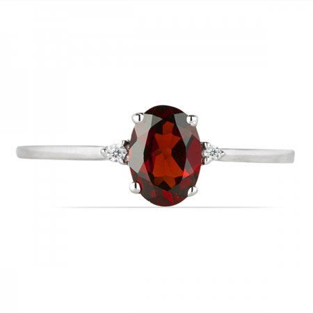 Inel argint Elisabeta, 925, cu granat si zirconiu alb - IVA0044 [1]