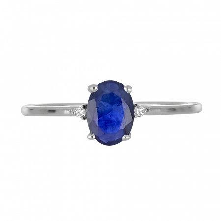 Inel argint Elisabeta, 925, cu safir si zirconiu alb - IVA0123 [2]