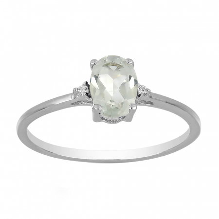 Inel argint Elisabeta cu ametist verde si zirconiu alb - IVA0124 [1]
