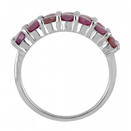 Inel argint Eternity cu 2 randuri de pietre de rubin - IVA0102 [3]