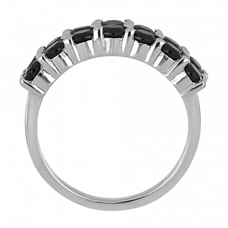 Inel argint Eternity cu 2 randuri de pietre Onix - IVA0101 [3]