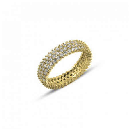 Inel argint Eternity cu 3 randuri de zirconii [1]