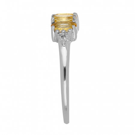 Inel argint eternity cu 5 pietre de citrin - IVA0097 [3]