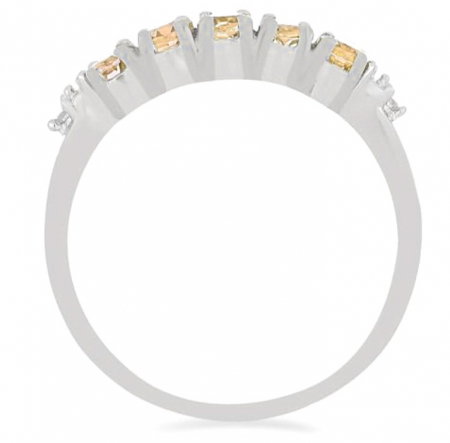 Inel argint eternity cu 5 pietre de citrin - IVA0097 [7]