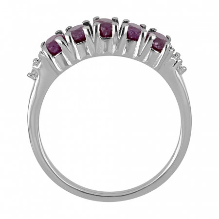 Inel argint eternity cu 5 pietre de rubin - IVA0099 [3]