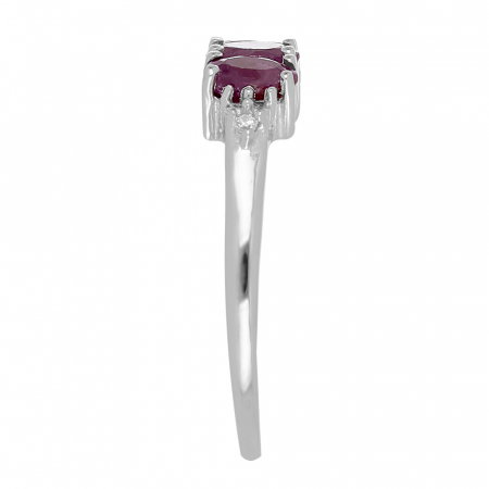 Inel argint eternity cu 5 pietre de rubin - IVA0099 [4]