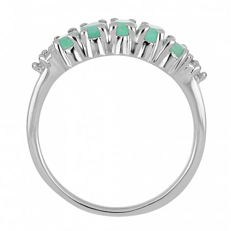 Inel argint eternity cu 5 pietre de smarald - IVA0098 [3]
