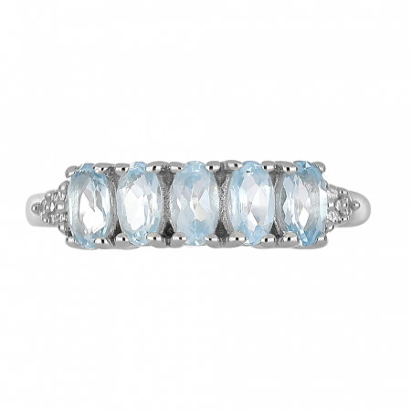 Inel argint eternity cu 5 pietre de topaz - IVA0100 [2]
