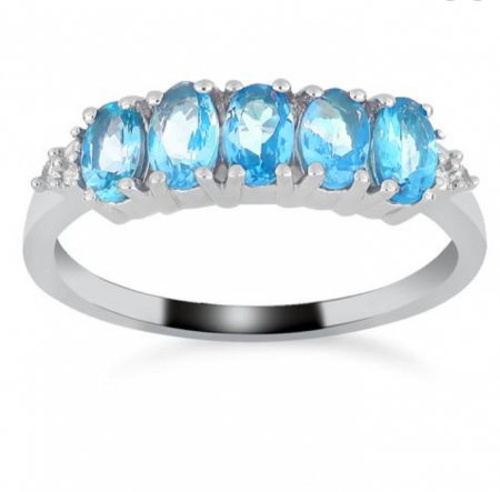 Inel argint eternity cu 5 pietre de topaz - IVA0100 [5]