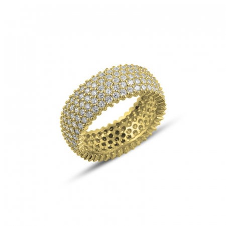 Inel argint Eternity cu 5 randuri de zirconii [1]