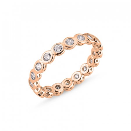 Inel argint Eternity cu zirconii