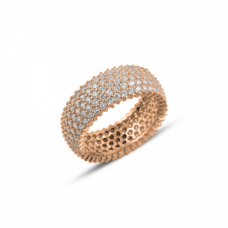Inel argint Eternity cu 5 randuri de zirconii [0]