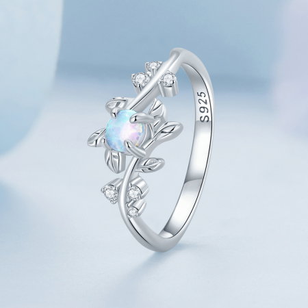 Inel argint floare de opal [1]