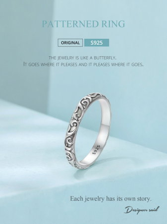 Inel argint floral [12]