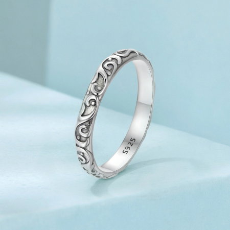 Inel argint floral [2]