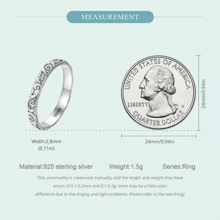 Inel argint floral [10]