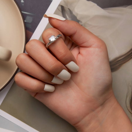 Inel argint inimioara cu zirconiu [6]