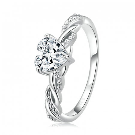 Inel argint inimioara cu zirconiu